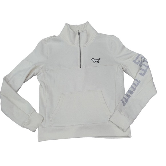 PINK Victoria's Secret Tops - PINK victoria secret white womens xs sweatshirt